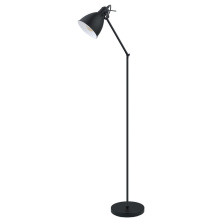Eglo 49471A - 1 LT Floor Lamp w/ Black Finish & Black & White Metal Shade