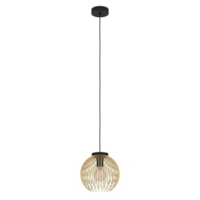 Eglo 900166A - 1 LT Mini Pendant w/ Black Finish & Matte Gold Metal Shade
