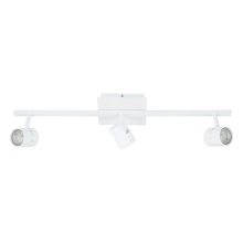 Eglo 97508A - 3 LT Fixed Track Light w/ White Finish & White Adjustable Lamp Heads