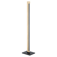 Eglo 99296A - 1 LT Integrated LED Floor Lamp, Black & Wood Finish w/ White Plastic Cover