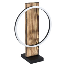 Eglo 99457A - 1 LT Integrated LED Table Lamp w/ Brushed Pine Wood finish & Black Shade