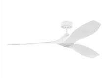 Visual Comfort 3CLNCSM60RZW - Collins 60" Smart Indoor/Outdoor Coastal White Ceiling Fan with Remote Control and Reversible Mo